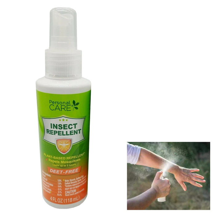 Plant Based Insect Repellent Pump Spray Natural Deet Free 4oz Outdoor Camping