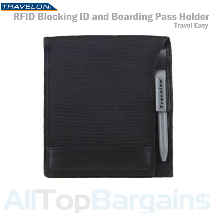 Travelon Passport ID Holder Neck Strap Boarding Pass Transparent Wallet Travel