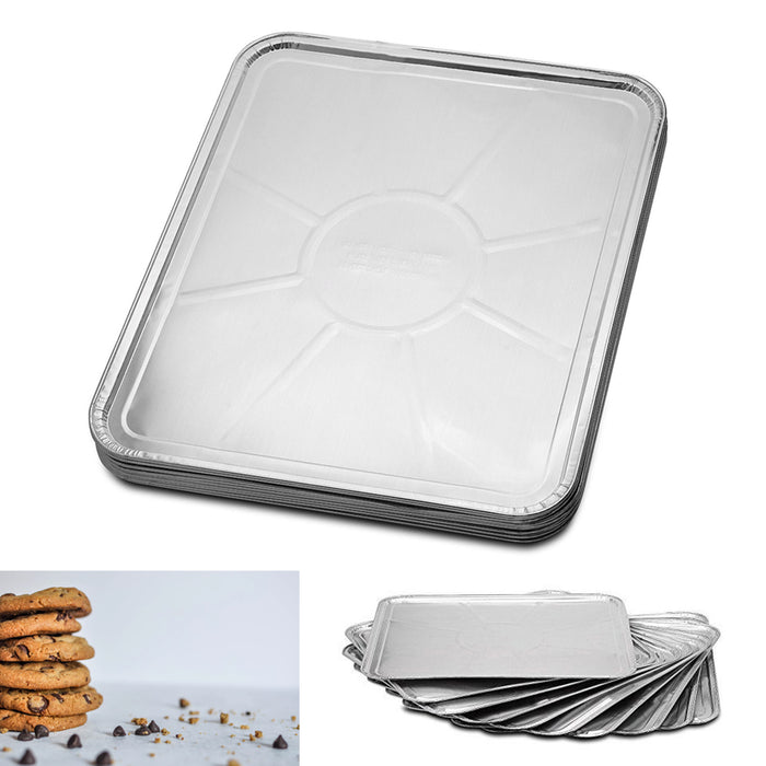 20 Pack Disposable Foil Oven Liners Aluminum 18 x 15 Silver Drip Pan Tray