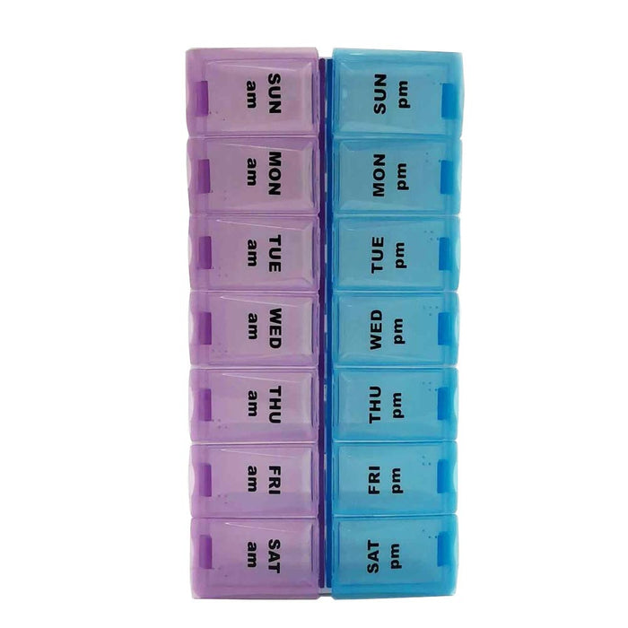 6 PC Weekly Pill Storage Travel 7 Day Pill Holder Vitamin Container Organizer