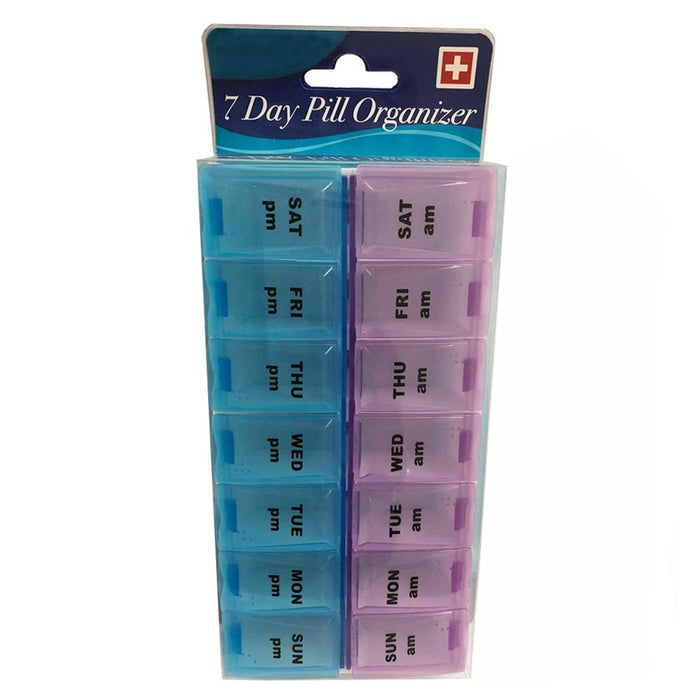 6 PC Weekly Pill Storage Travel 7 Day Pill Holder Vitamin Container Organizer