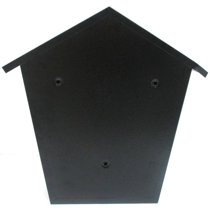 Heavy Duty Steel Black Mailbox Modern Vertical Wall Mount Lockable w/ Spare Keys