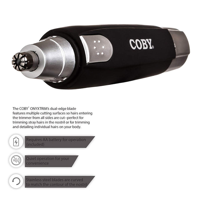 Nose Ear Hair Trimmer Groomer Brow Facial Nasal Portable Personal Shaver by COBY