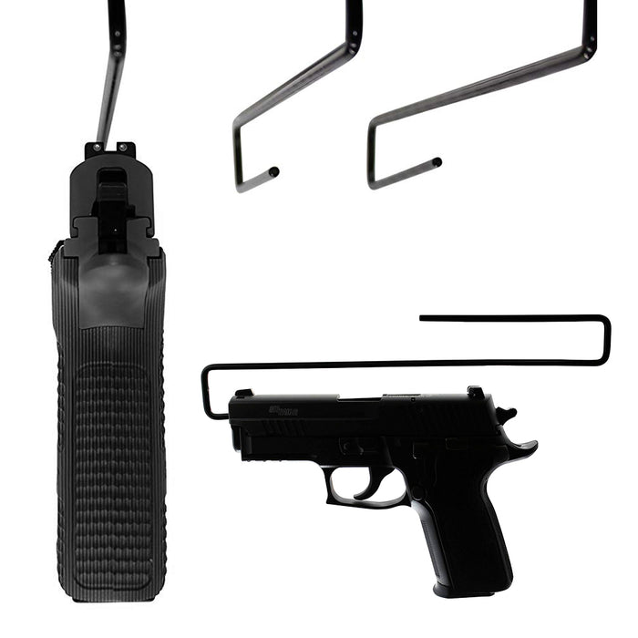 3 Pc Gun Hanger Pistol Handgun Holder Safety Rack Hook Storage Cabinet Organizer