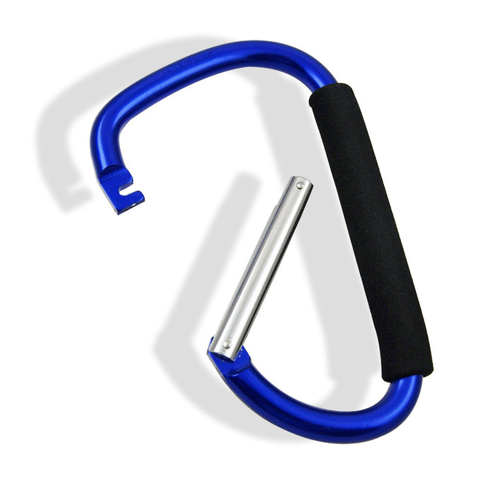 2 Jumbo Aluminum Carabiner Large D-Ring Snap Hook Key Chain Cushion Grip 6 1/2"