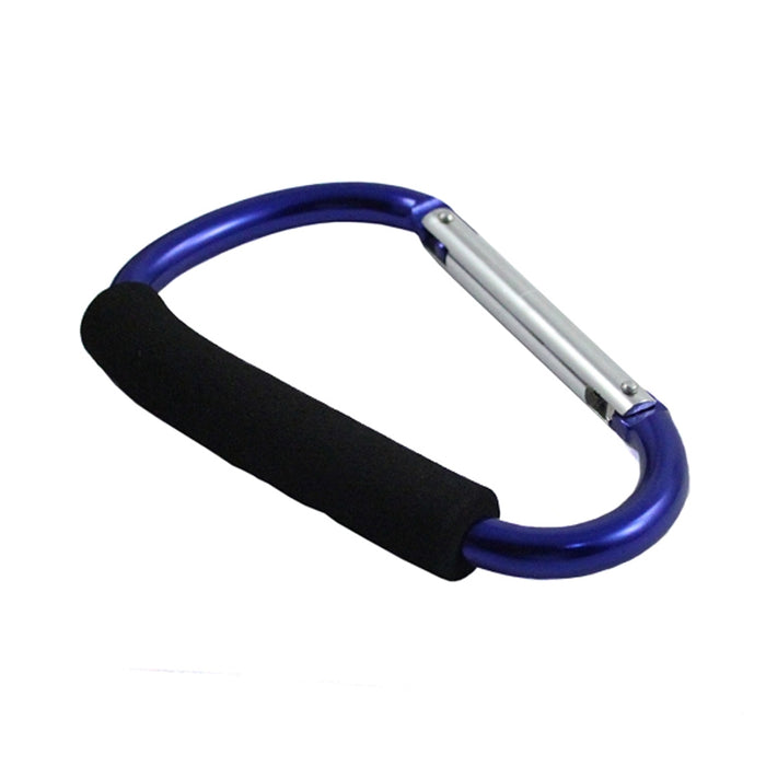 2 Jumbo Aluminum Carabiner Large D-Ring Snap Hook Key Chain Cushion Grip 6 1/2"