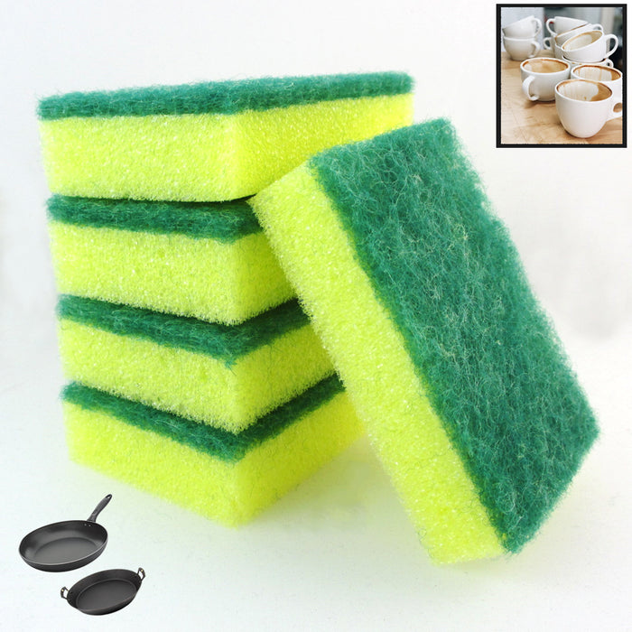 60X Lot Kitchen Sponges Scrubber Scourer Bathroom Clean Dishes Shower Pans Tiles