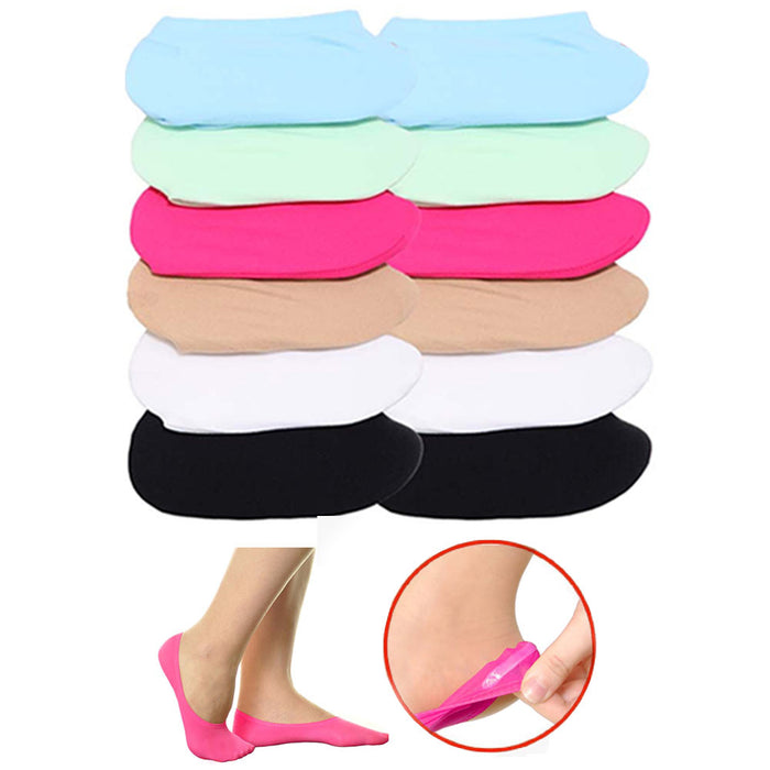 6 Pairs Womens Invisible No Show Nonslip Loafer Boat Ankle Low Cut Cotton Socks