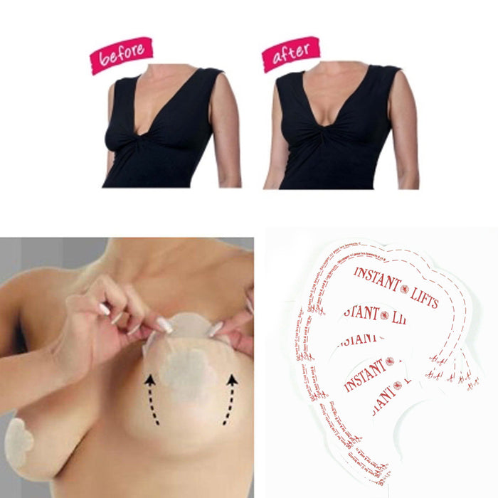 50 Pc Breast Lifts Adhesive Tape Instant Nipple Support Invisible Strapless Bra