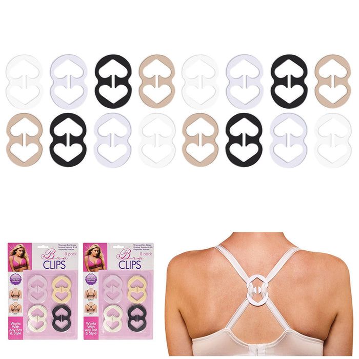 16 PC Bra Clips Cleavage Control Holder Hide Clasp Strap Buckle Adjust Converter