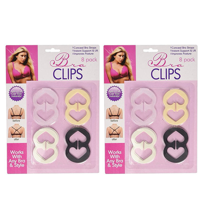 W-Plus Bra Strap Clips, Bra Extender 3 Hooks, Bra Clips and Bra Straps  Holder - Conceal Straps - Cleavage Control
