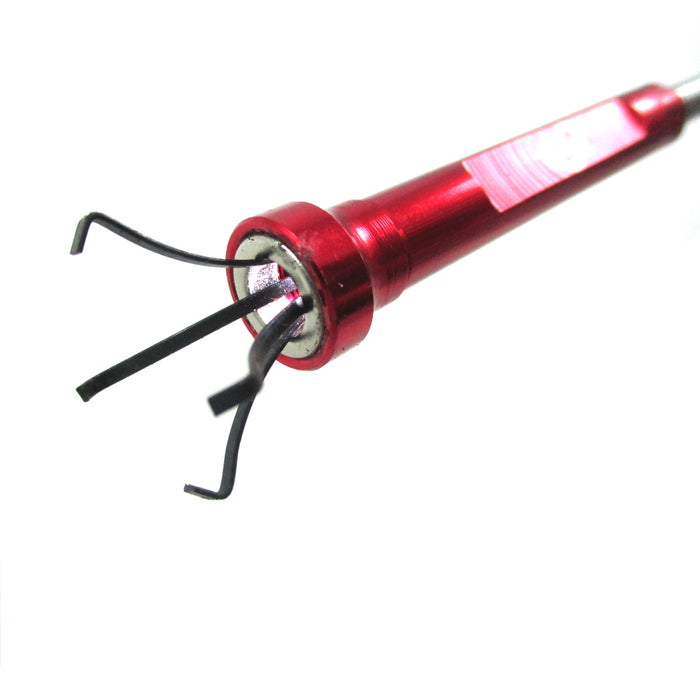 Claw Magnetic Pickup Tool LED Light Magnet Grab Grabber Fingers Prongs 24" New