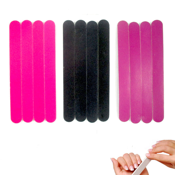 12 New Double Sided Nail File Manicure Pedicure Emery Boards Slumber Party Favor
