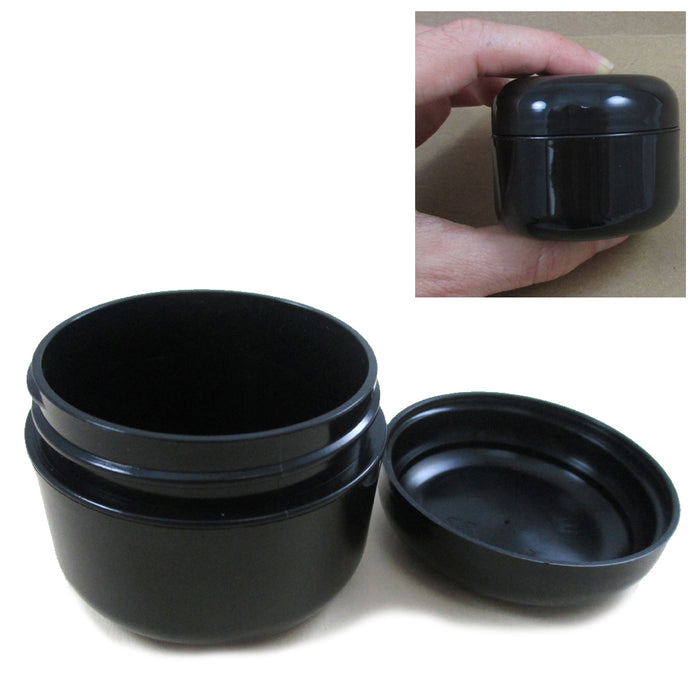 8 PC Cosmetic Container Plastic Jars Double Wall Pot Cream Lotion1.7oz Black