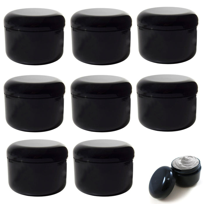 8 Plastic Makeup Jars Cosmetic Lotion Cream Sample Jar Containers High Quality