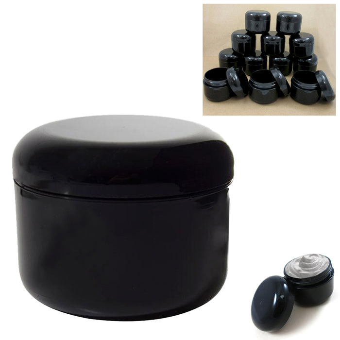 24 PC Round Plastic Storage Containers Screw-On Lid Empty Cosmetic Jar 1.7oz