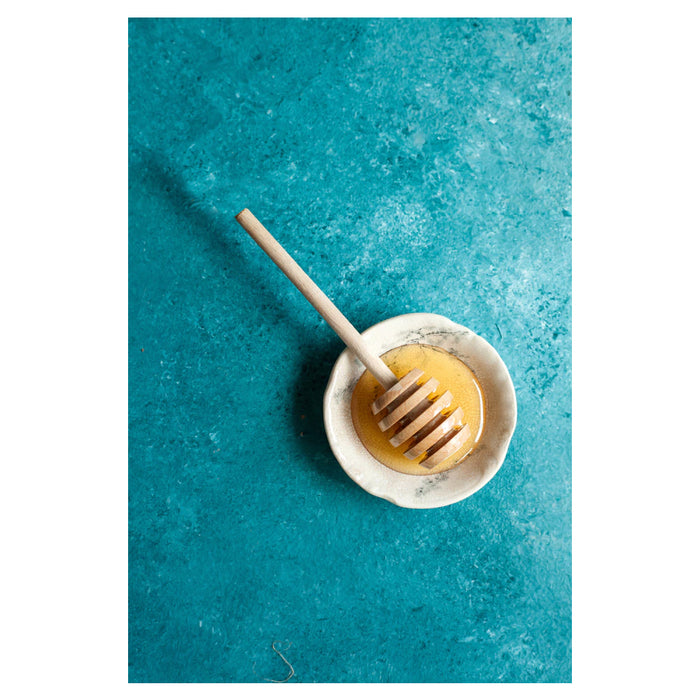 2 Pk Wooden Honey Dippers Drizzler Stirring Stick Server Muddle Dispenser Jar 6"