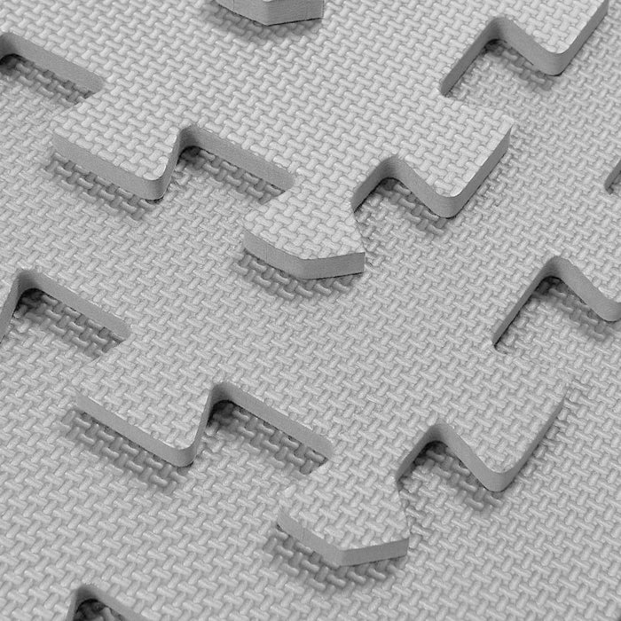 100 SQ FT EVA Foam Floor Mat Set Interlocking Puzzle Large Tile Gym  Custom Gray