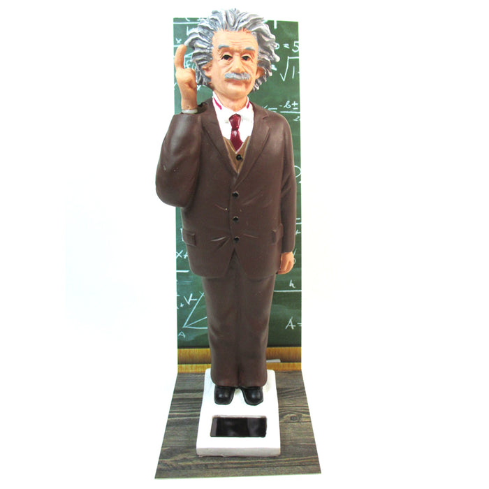 Kikkerland Solar Powered Albert Einstein Waving Figurine Novelty Figure Gift New