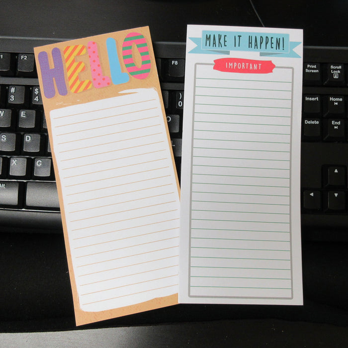 6 X Magnetic Note Memo Pads Grocery Shopping To Do Lists Notepad Stick To Fridge