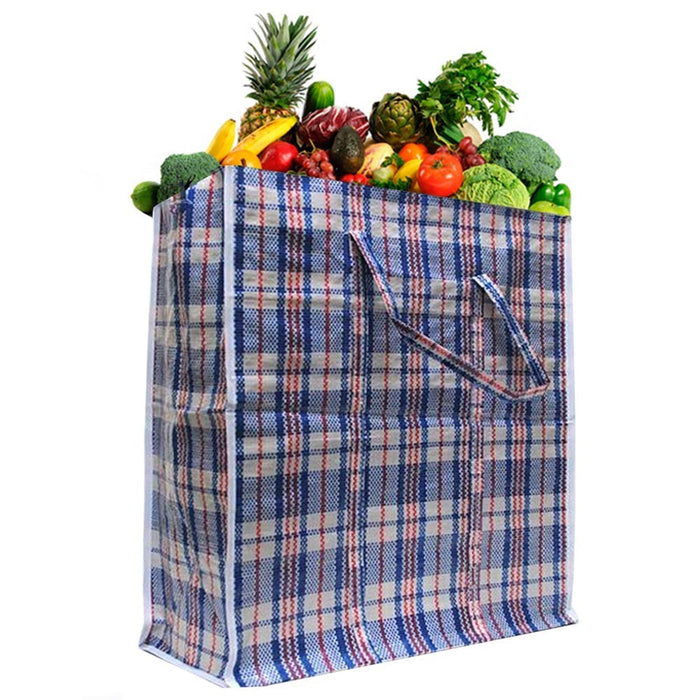3 PC Tote Reusable Bags Large Laundry Zipper Bag Shopping Organizing Groceries