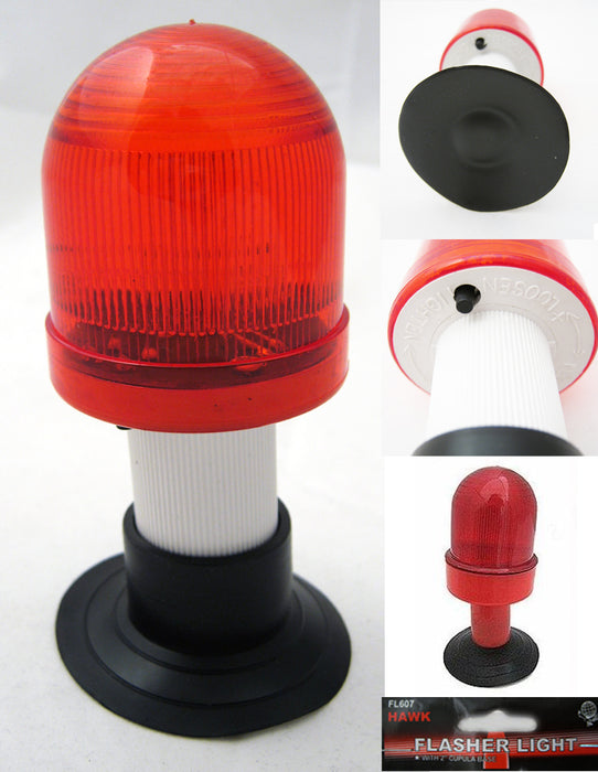 Emergency Car Signal Flasher LED Light Vehicle Auto Red 2" Suction Base Gift New