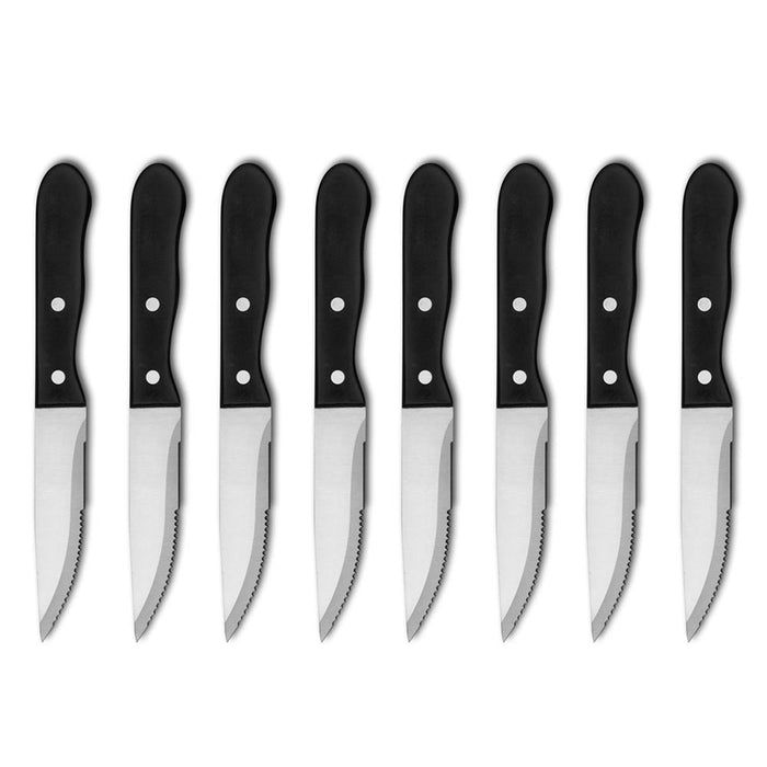 8 PC Set Steak Knives Stainless Steel Serrated Professional Kitchen Knife Sharp