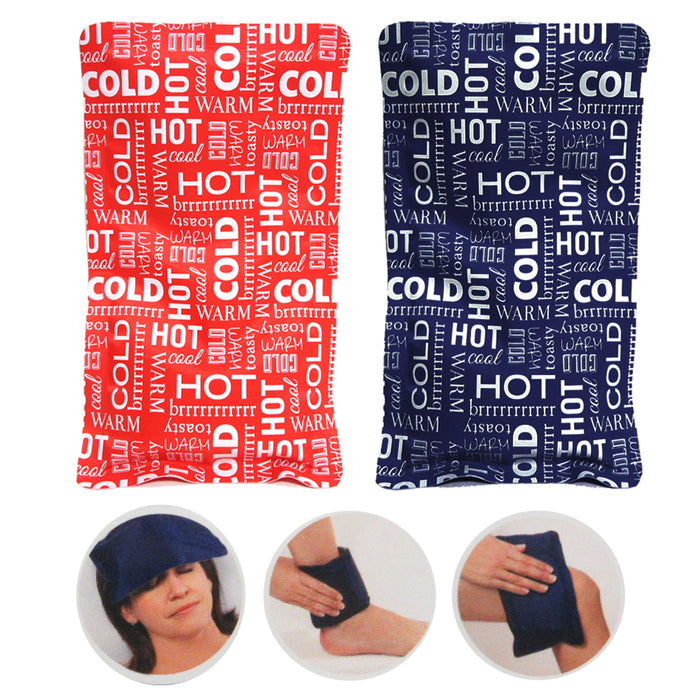 2 Gel Ice Packs Injuries Reusable Cold/Hot Compress Pain Relief Flexible Therapy