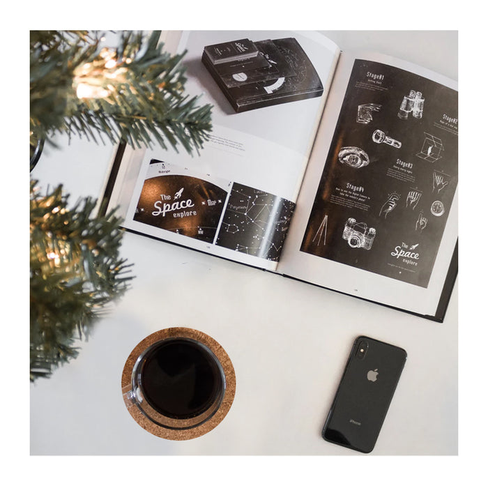 24 Set Cork Coasters Drink Absorbent Coffee Bar Table Cup Mat DIY Tile Craft Lot