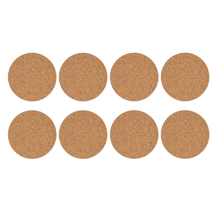 8 Pack Cork Coasters Absorbent Cup Round Cafe Bar Home Drink Beverage DIY Crafts
