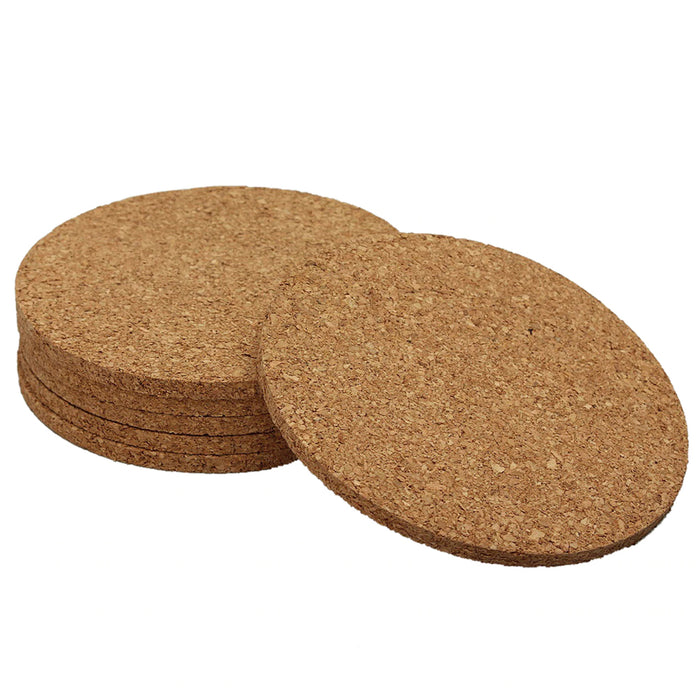 24 Set Cork Coasters Drink Absorbent Coffee Bar Table Cup Mat DIY Tile Craft Lot