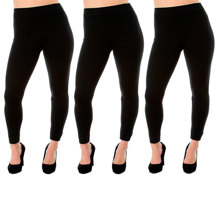3 Seamless Leggings High Waisted Womens Yoga Pant Workout Stretchy Plus One Size
