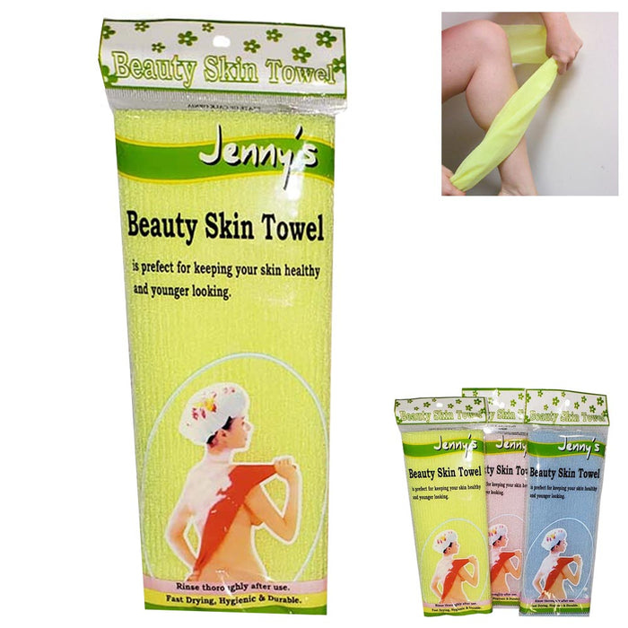 4 X Korean Body Skin Exfoliating Washcloth Scrubber Towel Wash Cloth Bath Shower
