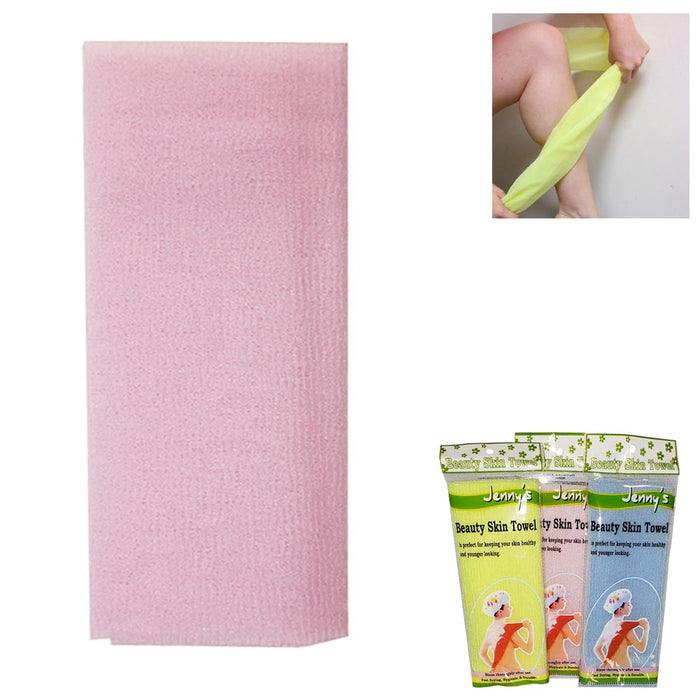1 Exfoliating Nylon Wash Cloth Body Beauty Towel Bath Shower Scrubber Cleaner