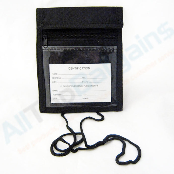 NEW ID Badge Press Pass Passport Holder Neck Wallet Strap Organizer Pouch Unisex