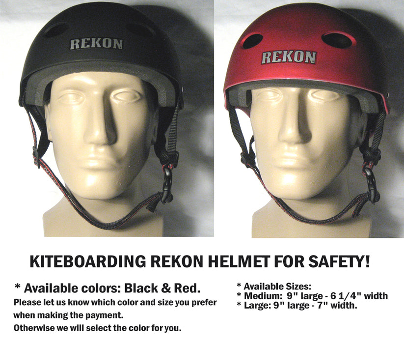 Rekon Helmet Bike Skate Skateboard BMX Kitesurf Kiteboarding Red Black Men New