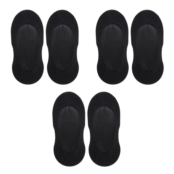 1 Pair Women's No Show Liner Socks Black Footies Cotton Invisible Non Slip 9-11