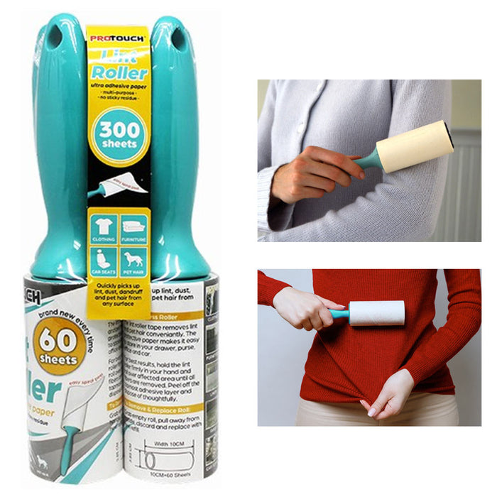5 Pack Lint Rollers Remover Pet Hair Sticky Clothes Carpet Dog Cat Hair Remover