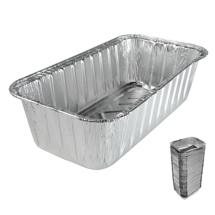 50 Pack 3 Lb Aluminum Foil Loaf Pan Disposable Bread Container Pastry Baking Tin