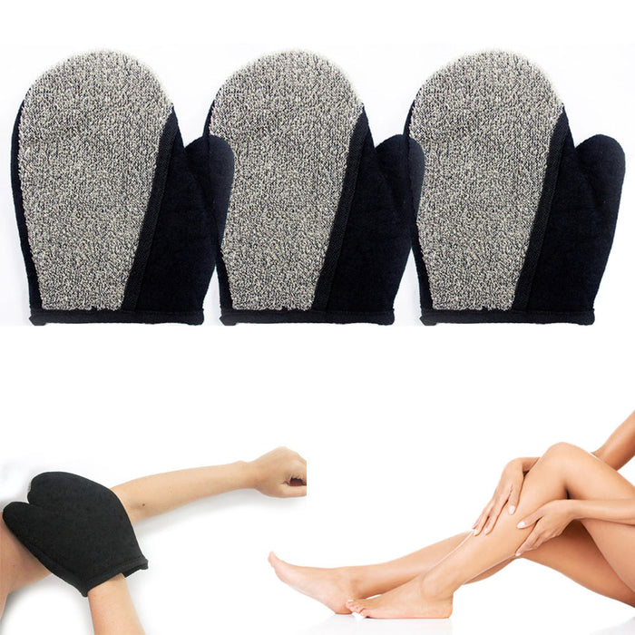 3 Pack Exfoliating Bath Glove Shower Spa Massage Body Scrubs Remove Dead Skin