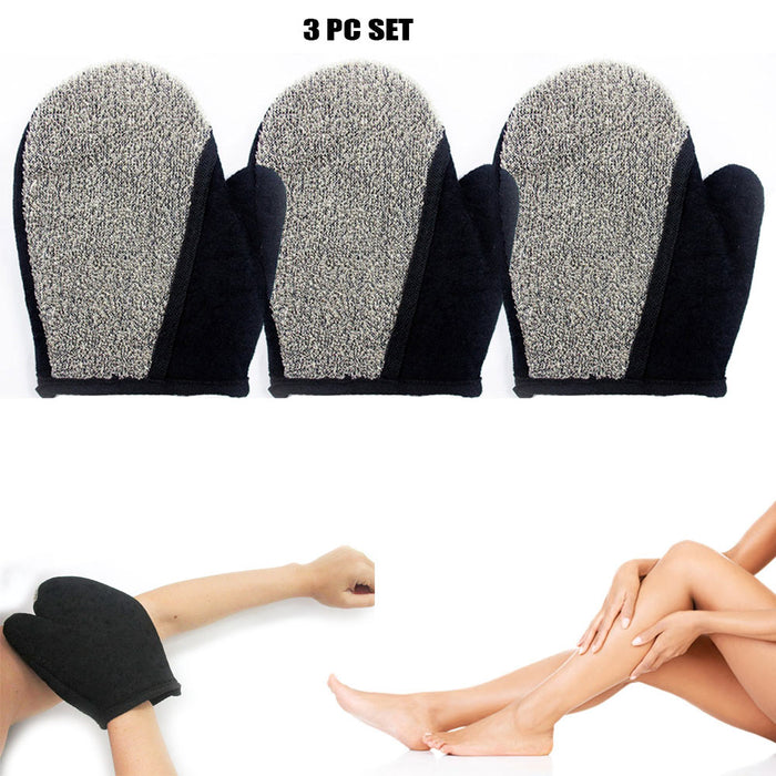 3 Pack Exfoliating Bath Glove Shower Spa Massage Body Scrubs Remove Dead Skin