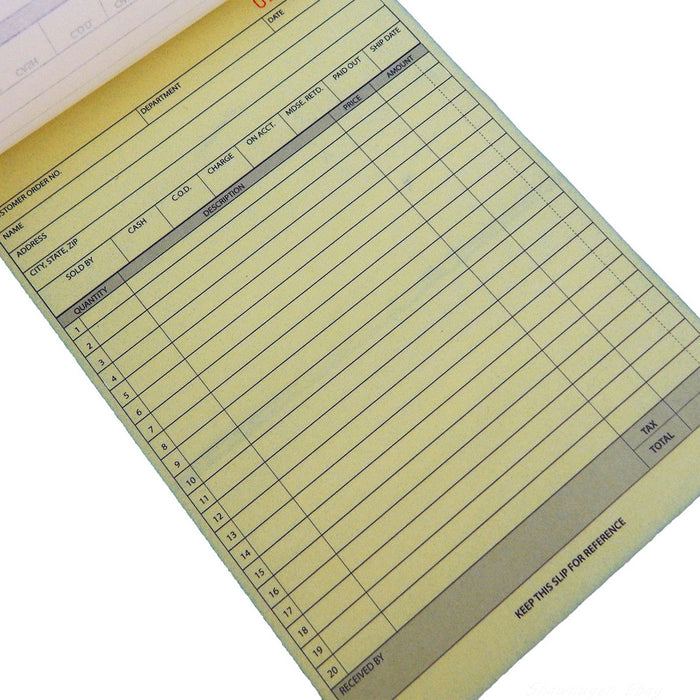 5 Books Carbonless Sales Order Receipt Record Book 2 Part 50 Sets Duplicate Copy