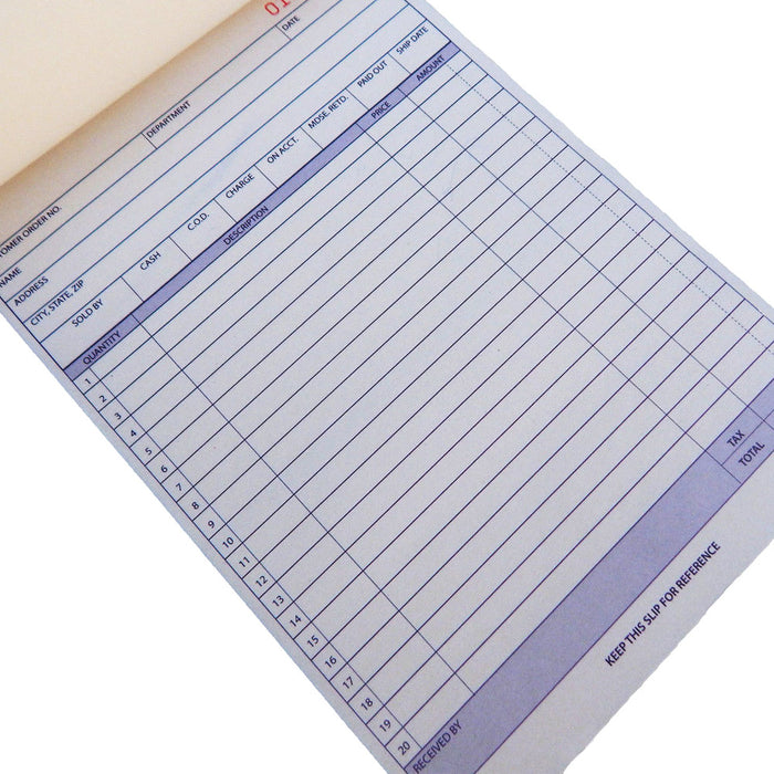 5 Books Carbonless Sales Order Receipt Record Book 2 Part 50 Sets Duplicate Copy