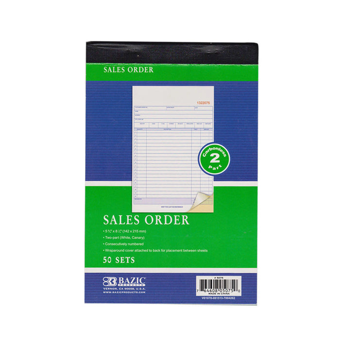 5 Books Carbonless Sales Order Receipt Record Book 2 Part 50 Sets Duplicate Copy