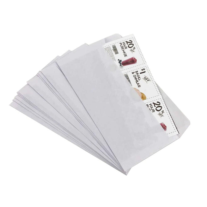 40 Peel Self Seal White Letter Mailing Envelopes N.10 Shipping 4-1/8 X 9-1/2 In