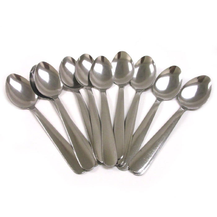 24 X Silverware Teaspoons Stainless Steel Flatware Silver Coffee Soup Tea Spoons