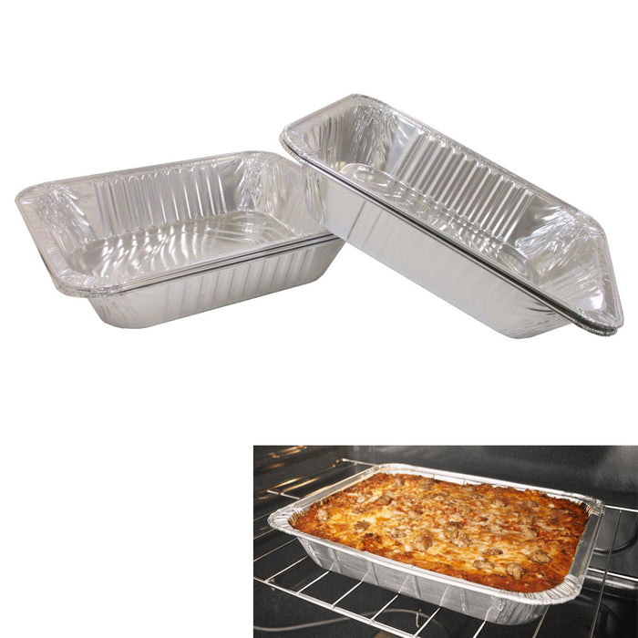 25 Pc Aluminum Foil Lasagna Pan Disposable Loaf Bread Container Baking Tins New