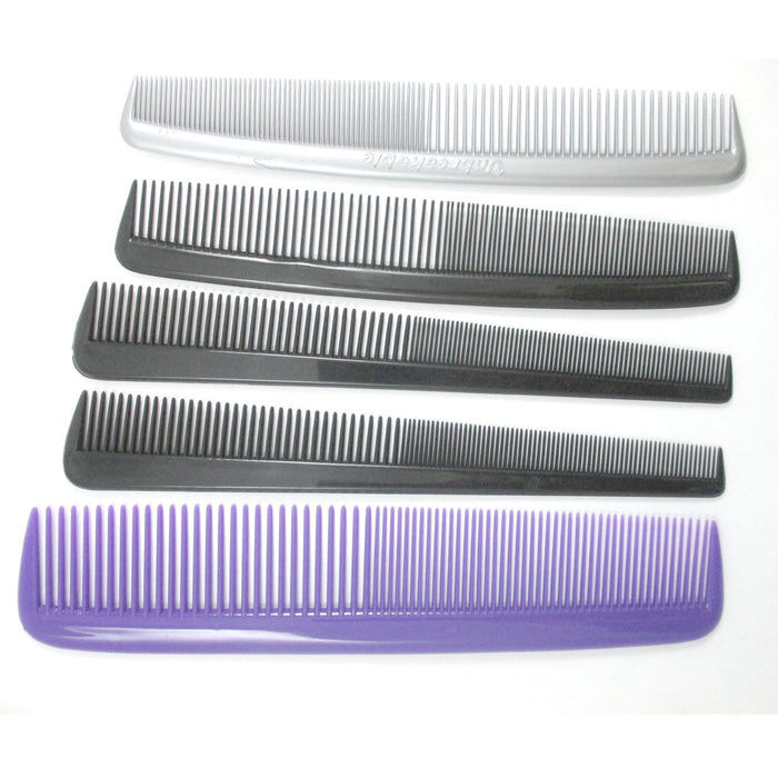 10 Pc Pro Salon Hair Styling Hairdressing Plastic Barbers Brush Pocket Combs Set