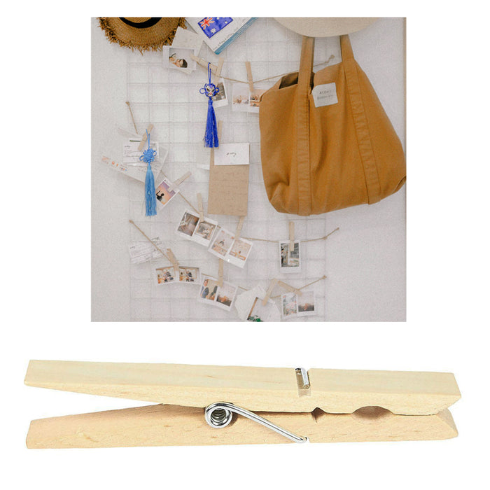 120 Pack Wooden Clothespins 2 7/8" Large Clothes Pegs Spring Laundry Arts Crafts
