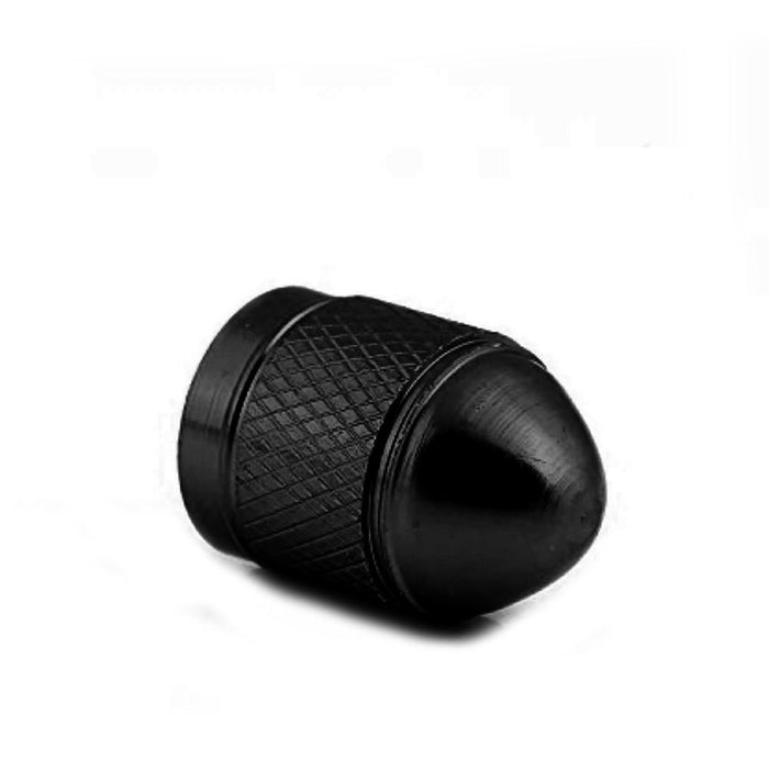 8 Black Aluminum Metal Tire Valve Spike Air Caps Wheel Stem Universal Truck Car